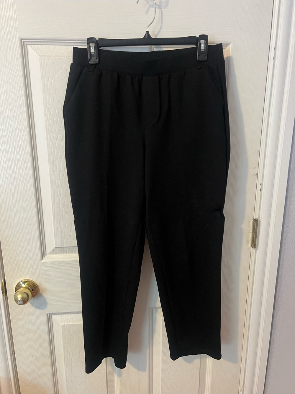 Classic Black Cropped Work Pants